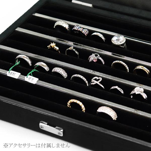 指輪ケース 大容量 ジュエリーケース リングケース ボックス ケース 指輪 リング アクセサリーケース 指輪入れ 収納 保管 業者 ブラック 黒 バースデー