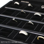 ジュエリーケース 箱 リングケース 指輪 収納  ボックス ジュエリー リング 保管 指輪ケース 取り外し 大容量 業務用 ブラック バースデープレゼント