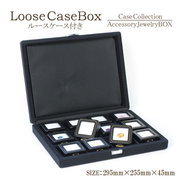 ルースケースセット ルース ケース 保管 ボックス アクセサリー ジュエリー 宝石 化石 標本 箱 入れもの 保存 展示 コレクション プロ仕様 バースデー